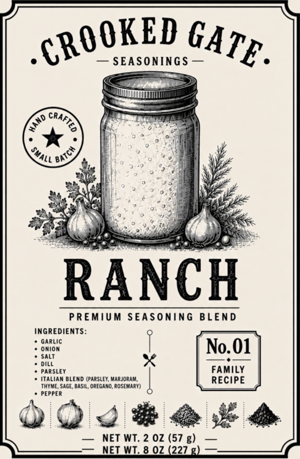 Crooked Gate No. 01 Ranch seasoning